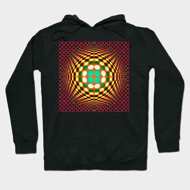 Homage to Vasarely 12 Hoodie by MichaelaGrove